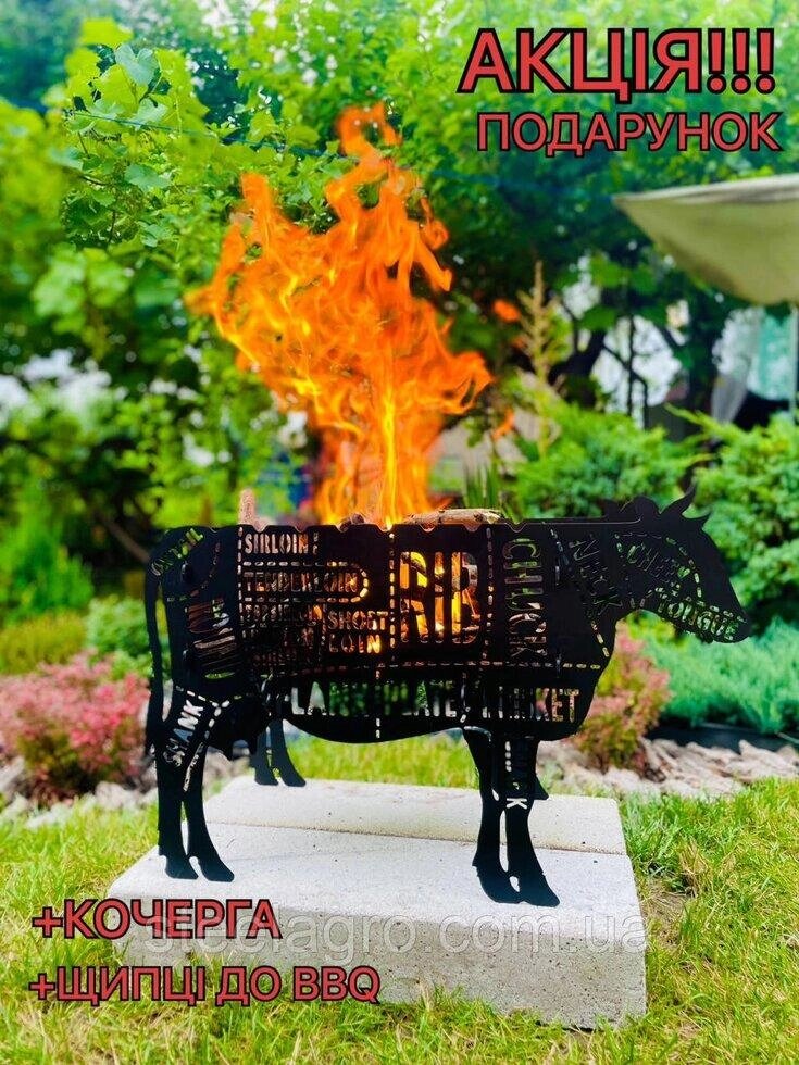 Мангал розбірний "Теляче - BBQ" з решіткою з неіржавкої сталі. Код/Артикул 102 SA-05-013.5 від компанії greencard - фото 1