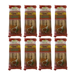 8 шт уп, хлібці хрусткі Грісіні з французькою гірчицею із пророщеного зерна пшениці, 80г, "ТМ Росток"