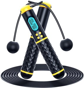 Скакалка 2 в 1 на підшипниках з електронним лічильником стрибків, калорій і таймером для схуднення Код/Артикул