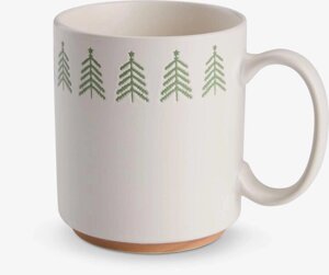 Кухоль FREKI в. 10см керам. 390мл білий/зелений Код/Артикул 6136920