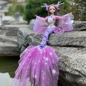 Ляльки з яскравим виразом, чудова сукня, колекційна лялька 45 см з сукнею русалки для декору, дитяча ку… під замовлення