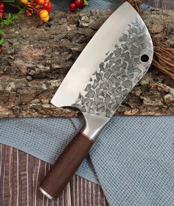 Кухонний ніж тесак 20 см із кованої нержавіючої сталі Код/Артикул