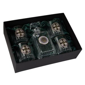 Набір для віскі "Сухопутні війська ЗСУ" 5 предметів Boss Crystal, графін + 4 келиха Код/Артикул B5SUH2PGD