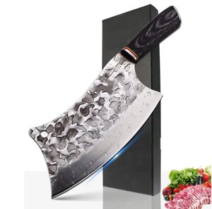 Кухонний ніж тесак 20 см із кованої нержавіючої сталі + подарункова коробка Код/Артикул