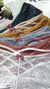 TERMEZY Нові трусики, жіноча мереживна спідня білизна, сексуальні труси з низькою талією, ажурні труси... під