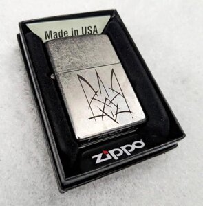 Запальничка Zippo street chrome 207 з гравіруванням Свій дизайн на запальничці Код/Артикул LG53P