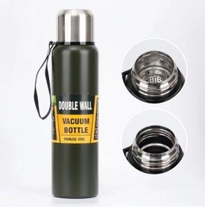 Термос з нержавіючої сталі Double wall 750 мл вакуумний з подвійними стінками, зелений Код/Артикул TH42P