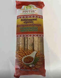 Коробка 20 шт, хлібці хрусткі Грісіні з французькою гірчицею із пророщеного зерна пшениці, 80г, ТМ Росток