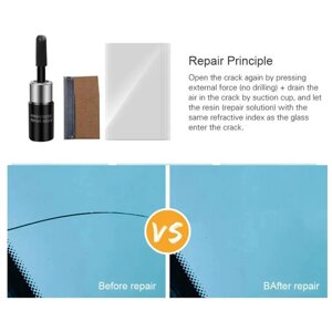 Клей для ремонту тріщин лобового скла автомобіля (UV lamp у комплекті) Код/Артикул