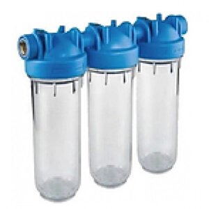 Потрійний магістральний фільтр 3Р ТРІO 10, 1/2, ключ, кріплення Код/Артикул FU-3684