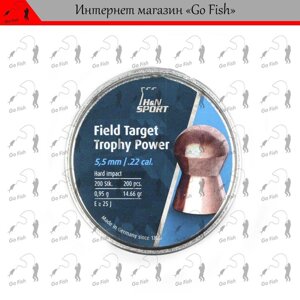Кулі H&N Field Target Trophy Power 5.50 мм, 0.95 м, 200шт Код/Артикул 48