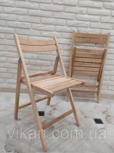 Складаний стілець зі спинкою туристичний, для пікніка, дачі (дерев'яний, світлий) Код/Артикул 186 771СВ-34