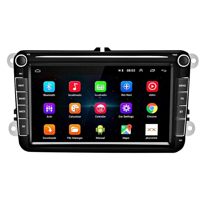 Штатная магнитола Android Volkswagen Golf Plus Все Года Экран 8" 2\16 Гб Автомагнитола Андроид 10 GPS Wi-Fi ##от компании## Кактус - ##фото## 1