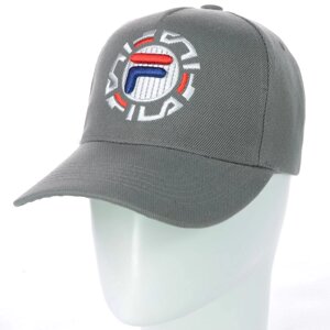Бейсболка мужская брендовая кепка с вышивкой Fila BKH19716 Серый