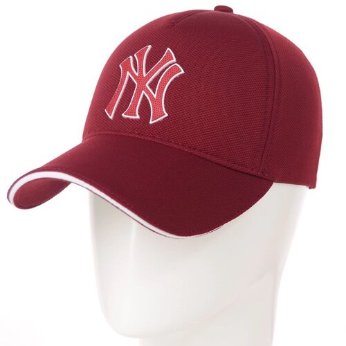 Бейсболка на флекс гумці закрита універсальна кепка кукурудза з гумовим логотипом New York BSH18043 Бордовий