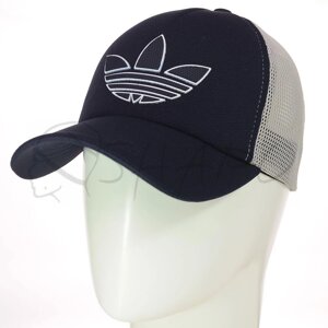 Бейсболка сітка кукуруза кепка з резиновим брендовим логотипом на липучці Adidas BSH19760 Темно-синій
