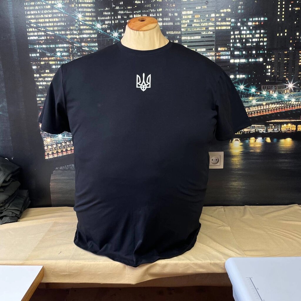 Футболка 3хл (чорна) від компанії Big Men - фото 1