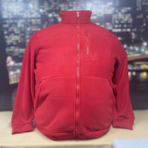 Флісова куртка червона великого розміру оптом