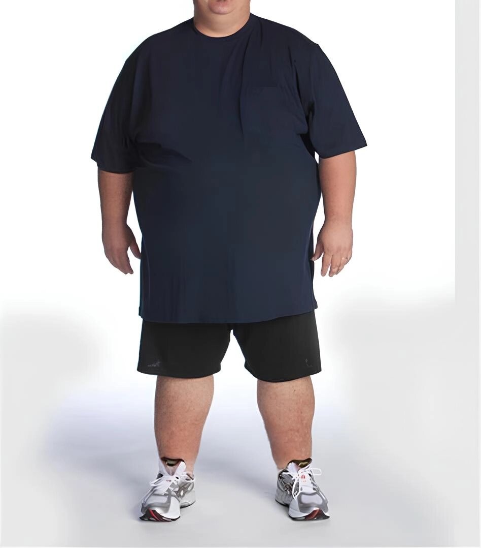 Подовжена чоловіча футболка великого розміру від компанії Big Men - фото 1