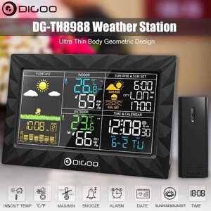 Метеостанція DIGOO DG-TH8988 гігрометр/термометр/барометр з великим кольором