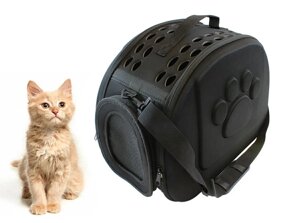 Переноска сумка транспортер для собак/кошек L чорний AG644I