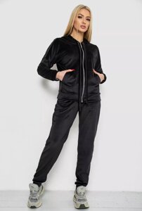 Спортивний костюм жіночий велюровий, колір темно-зелений