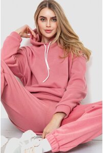 Спорт жіночий костюм на флісі, колір блакитний, 214R104 . рожевий