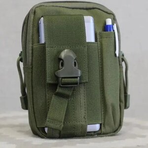 Тактична сумка - сумка для телефону, система MOLLE органайзер тактичний з кордури. EX-571 Колір: хакі