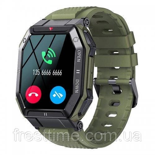 Чоловічий наручний розумний смарт-годинник Smart Watch Modfit Shockwave Army Green