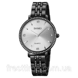 Жіночий кварцовий годинник Skmei 2006BKSI Black-Silver