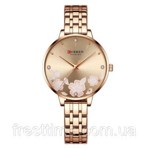 Жіночий наручний кварцовий годинник Curren C9068L Gold