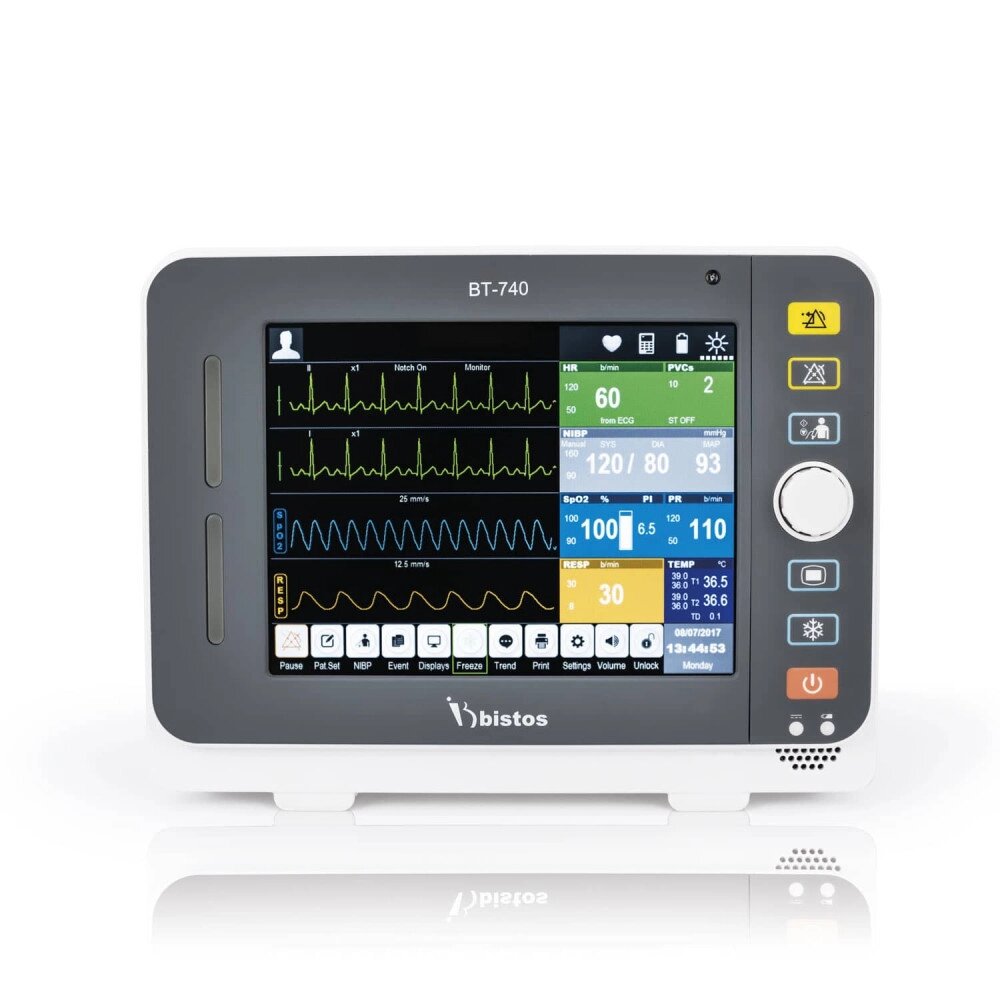 Монітор пацієнта Bistos BT-740 | SpO, ЕКГ, тиск, температура, 8.4" сенсорний, з батареєю від компанії Матеріали - фото 1