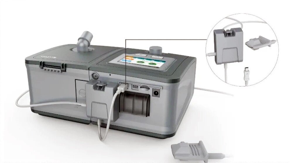 Набір SpO2 для CPAP, AutoCPAP, BiPAP – датчик, адаптер, кабель від компанії Матеріали - фото 1