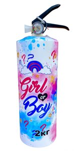 Балон Гендер Паті 2 кг з Рожевою фарбою холі для визначення статі дитини, DayHoli BAL0201 Girl