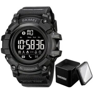 Годинник наручний чоловічий SKMEI 2053BK bluetooth, BLACK. колір: чорний