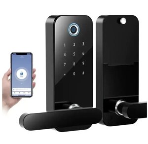 Електронний замок із відбитком пальця на вхідні двері Tuya Smart, сенсорна клавіатура Bluetooth + Wi-Fi шлюз