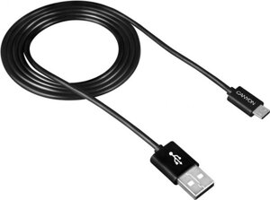 Кабель CANYON USB — microUSB 1 м Black (CNE-USBM1B) Чорний