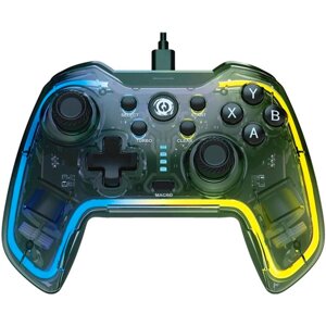Геймпад CANYON Brighter GP-02 Wired RGB 4in1 PS3, Android BOX-TV, Nintendo - Crystal Прозорий