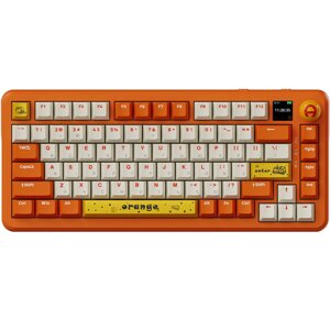 Ігрова клавіатура бездротова AJAZZ AK820 MAX Avocado Switch (AK820MAX-AS-OW) з екраном, Помаранчевий