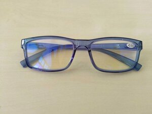 Комп&x27, ютерні окуляри, для читання Blue blocker +3.50 блакитна оправа