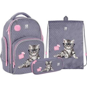 Шкільний набір рюкзак пенал сумка Kite Studio pets SP22-706M