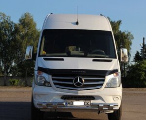 Захист бампера ВУС SHARK подвійний Mercedes Sprinter 2014+06-13, 95-06 кенгурятник захист задня дуги пороги