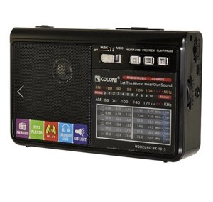 Радіоприймач акумуляторний з ліхтариком та МР3 GOLON RX-1313