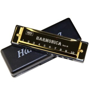 Губная гармошка Harmonica Блюзовая Серебристая