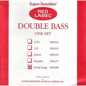 Струни для контрабаса Super-Sensitive Red Label SS8108 (Extra Long)