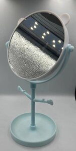 Дзеркало двостороннє косметичне настільне Beauty LUXURY M-023 кругле зі збільшенням 3Х, 15см