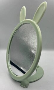 Дзеркало одностороннє косметичне настільне Beauty LUXURY M-022 зелене кругле 15 см