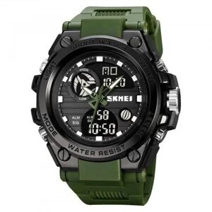 Годинник наручний чоловічий SKMEI 2031AG ARMY GREEN, годинник тактичний протиударний. Колір: зелений