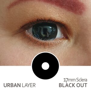 Контактні кольорові лінзи Urban Layer 17mm Sclera Black Out