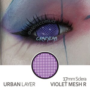 Кольорові контактні лінзи Urban Layer 17mm Sclera Violet Mesh R